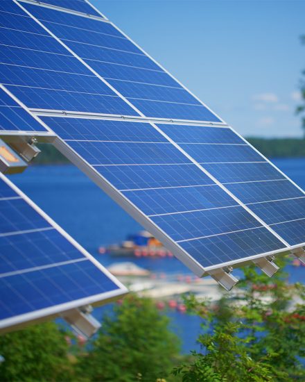 LUT Solar panels at a harbour